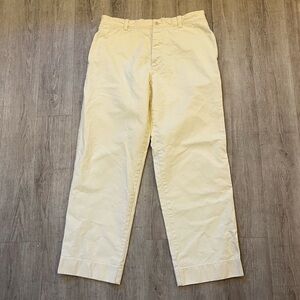 J. Crew Men's Soft Yellow Pants 34 x 32 100% Cotton
